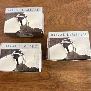 Vintage Royal Limited Silverplate Four Barrel Napkin Rings Set of 12 Elegant